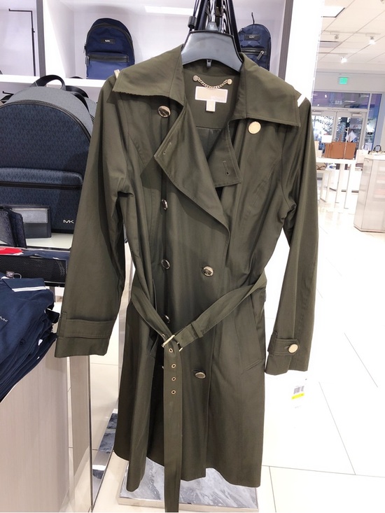 Michael Kors Jackets & Blazers - Michael Kors Olive Trench Coat with Belt